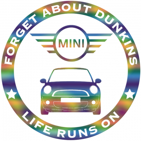 Mini Cooper - sticker-mini-cooper-forget-about-dunkins-stalpi-usi-folie-oracal