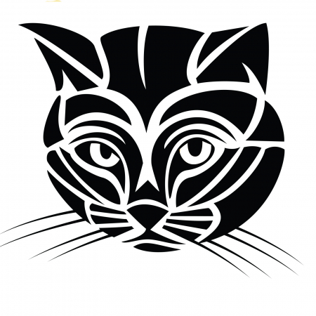 Stickere Animale - Sticker auto „Pisică Față” – autocolant drăgălaș pentru iubitorii de feline