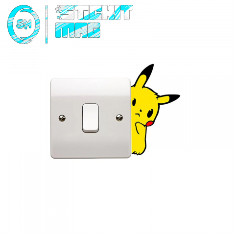 Stickere Mașină - sticker-pikachu-intrerupator-decor-camera-anime
