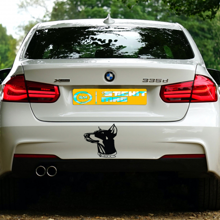Sticker auto „Câine Doberman” – autocolant impunător pentru iubitorii de câini [4]