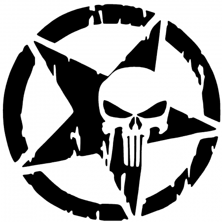 Stickere Mașină - Sticker auto Skull Dead Star – craniu artistic pentru tuning auto