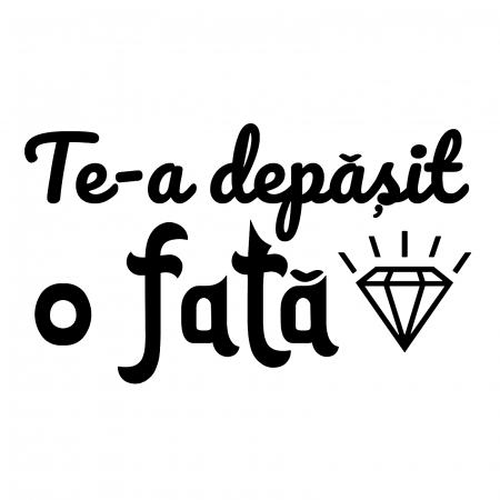 Stickere universale - Sticker auto cu mesaj amuzant „Te-a depășit o fată?” – glumă pentru lunetă