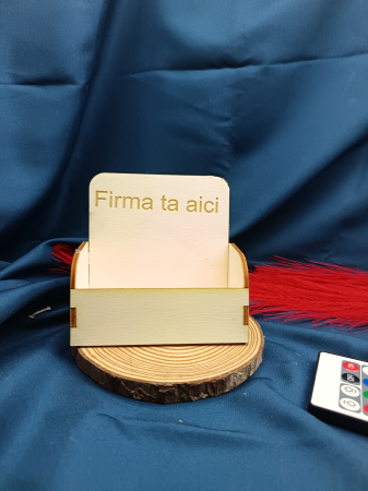 Cărți de vizită - suport-carti-vizita-personalizat-logo-firma-lemn-laser