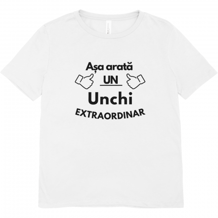 Cadouri Aniversare - tricou-personalizat-unchi-extraordinar-cadou-amuzant-bumbac