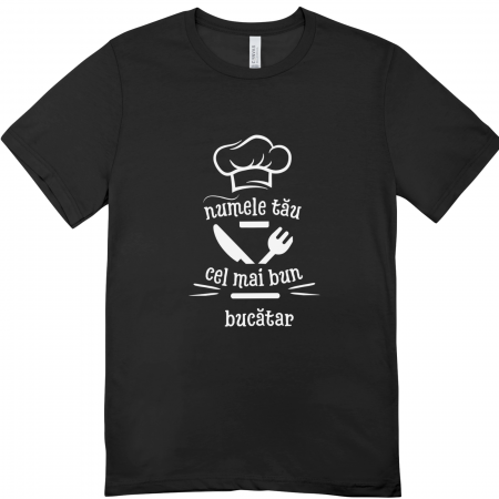 Personalizează-ți Tricoul - Tricou unisex „Cel Mai Bun Bucătar” – personalizat cu nume, din bumbac