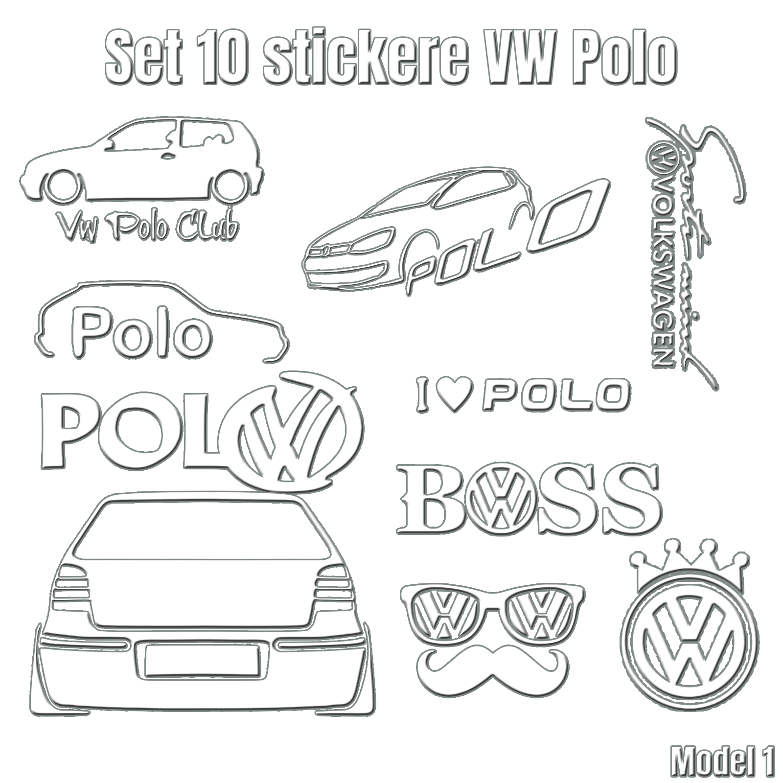 Set Stickere Volkswagen Polo