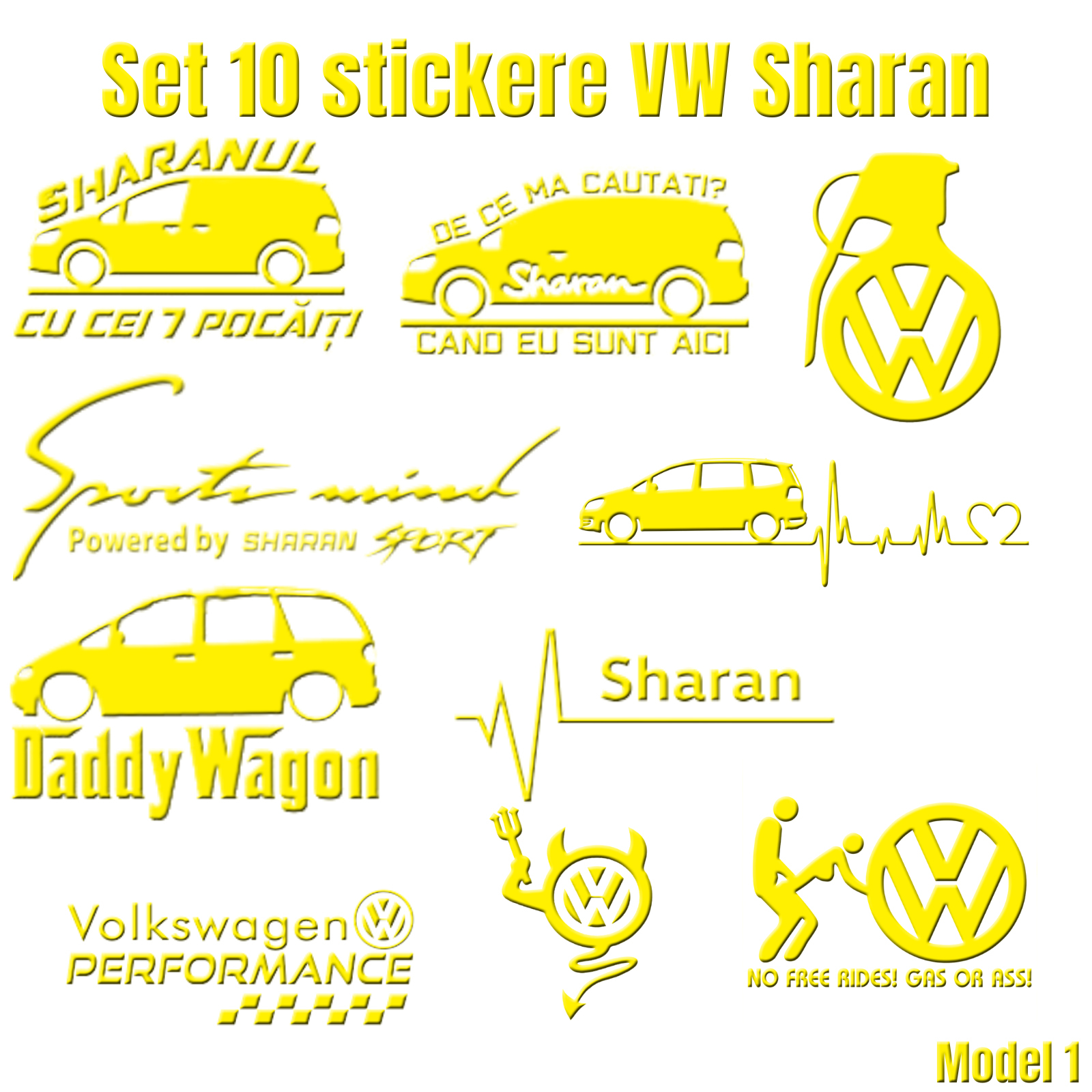 Set Stickere Volkswagen Sharan
