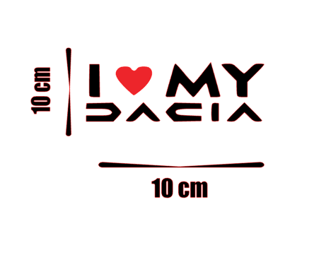 Stickere autoturisme - I Love My Dacia