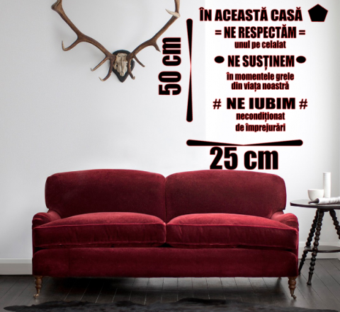Stickere de perete - Sticker ÎN ACEASTĂ CASĂ
