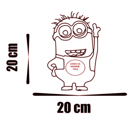 Stickere autoturisme - Minion LOGO