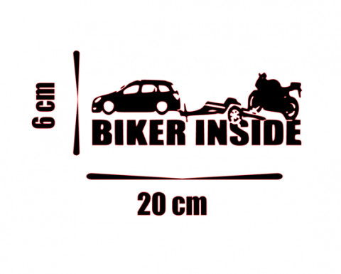 Stickere autoturisme - Sticker Biker Inside 2