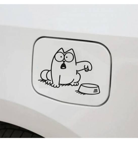 Sticker rezervor auto pisica