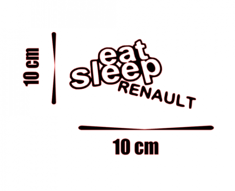 Stickere autoturisme - Sticker Eat-Sleep-Renault