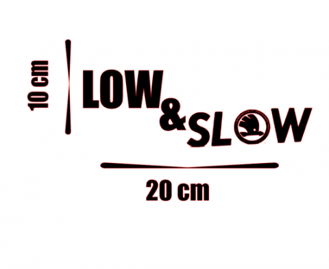 Stickere autoturisme - Sticker Low&Slow Skoda