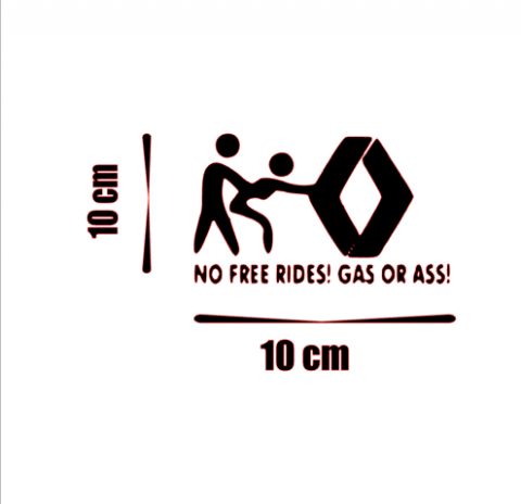Stickere autoturisme - Sticker No Free Ride