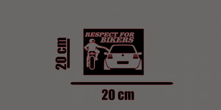 Stickere autoturisme - Sticker Respect for Bikers 1