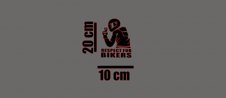 Stickere autoturisme - Sticker Respect for Bikers 2