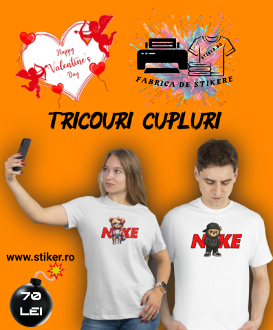 Tricouri Cupluri - Set tricouri cupluri Urban | Tricouri personalizate pentru cupluri