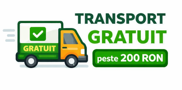Transport gratuit la comenzile de peste 200 RON