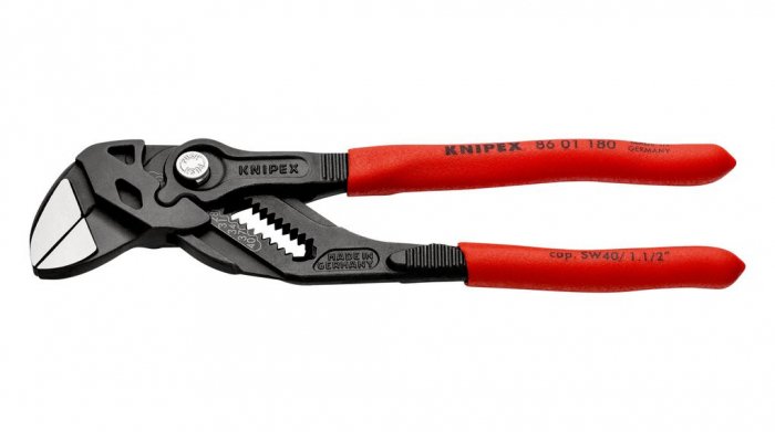 Cleste pentru tevi, cu falci drepte KNIPEX 180mm [86 01 180] [1]