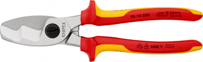 Foarfece de tăiat cabluri, cu tăiș dublu KNIPEX [95 16 200] [1]