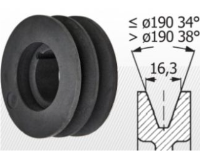 Roata (fulie) de curea trapezoidala SPB (16.7-17) [1]