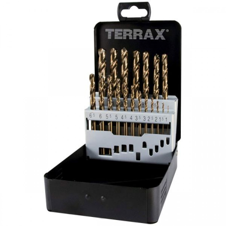 Seturi burghie - Set burghie DIN 338 tip VA HSSE-CO 5%, RUKO TERRAX, 19 piese