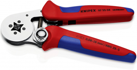 Scule de mana - Cleste sertizat ferule cu autoreglaj KNIPEX [97 55 04]