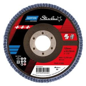 Discuri lamelare - Disc lamelar STARLINE, 125X22mm, GRAN. P60 [66254492272] NORTON
