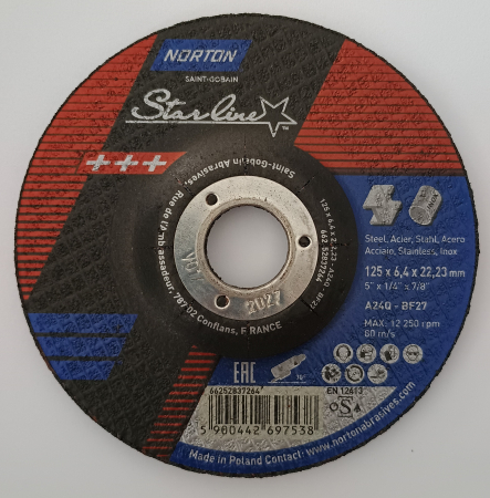 Discuri polizat - Disc polizat STARLINE, 125x6.4x22.23mm, [66252837264] NORTON