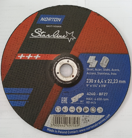 Discuri polizat - Disc polizat STARLINE, 230x6.4x22.23mm, [66252837269] NORTON