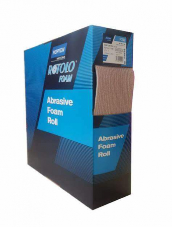 Role abrazive - Rola abraziva buretata fractionata, Norton, Rotolo Foam Pro, A275, latime 115 mm, lungime 25 metri, granulatie 320