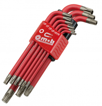 Chei pentru locasuri - Set 9 chei pentru locas Torx (cu magnet) si Tamper Torx IUS