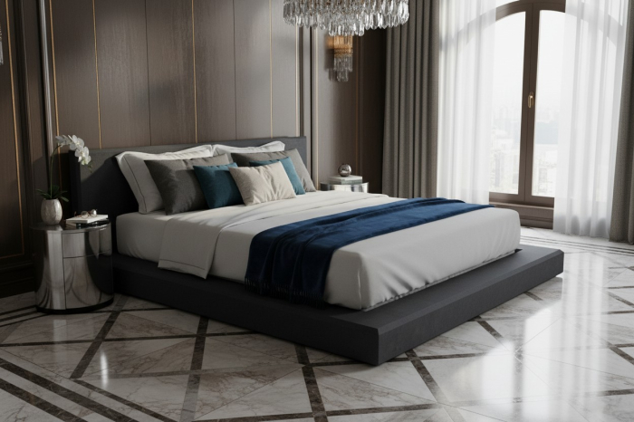 Cadru pat din piatră naturală, model Matt [3]