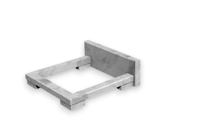 Cadru pat din piatră naturală, model Alia [12]