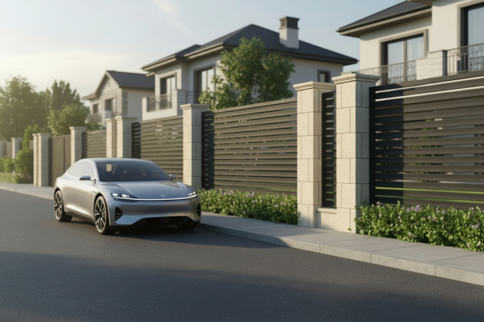 Capac din piatră naturală pentru soclu de gard - Colecția QADRA [5]