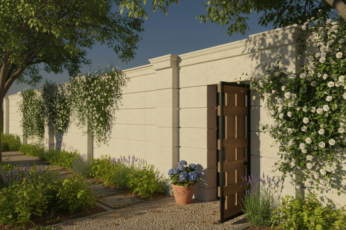 Capac + cornișă pentru gard din piatră naturală, Colecția GEORGIO [6]