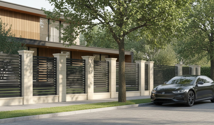 Capitel din piatră naturală pentru stâlp de gard - Colecția QADRA [2]