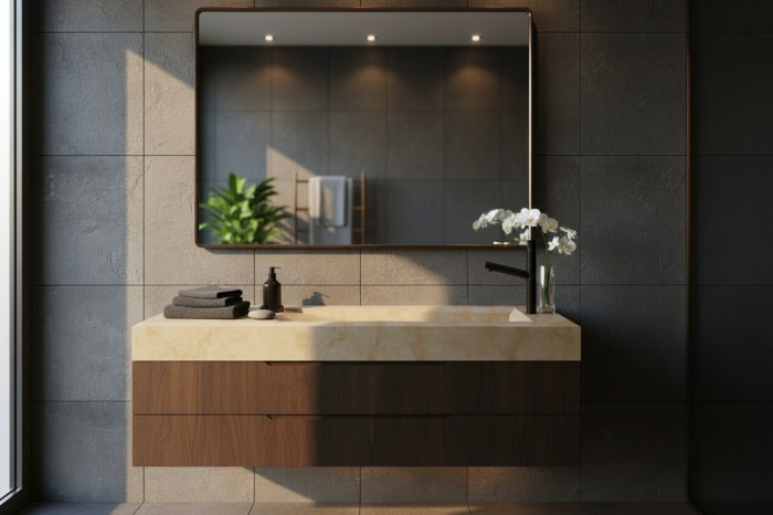 Chiuvetă de baie din piatră naturală Tagin [2]