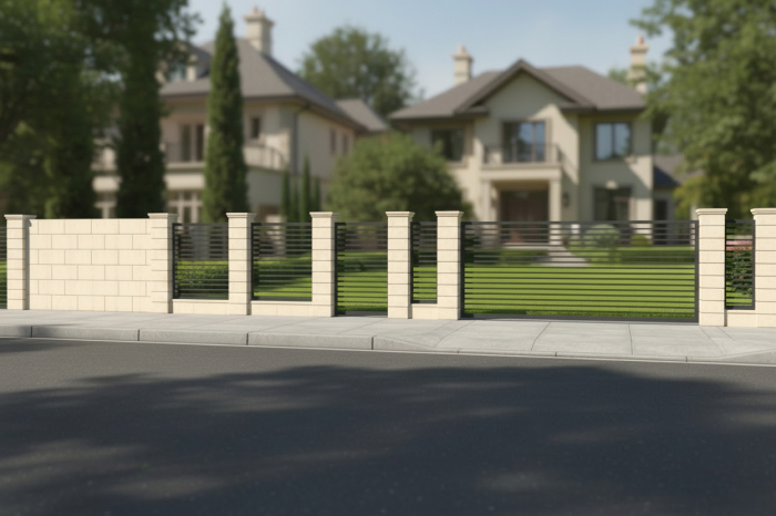 Element stâlp intermediar din piatră naturală pentru gard - Colecția PRIMAVERA [6]