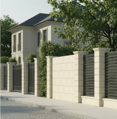 Element stâlp intermediar din piatră naturală pentru gard - Colecția PRIMAVERA [3]