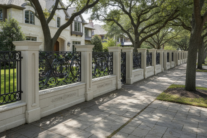 Element stâlp intermediar din piatră naturală pentru gard - Colecția LOUIS [5]