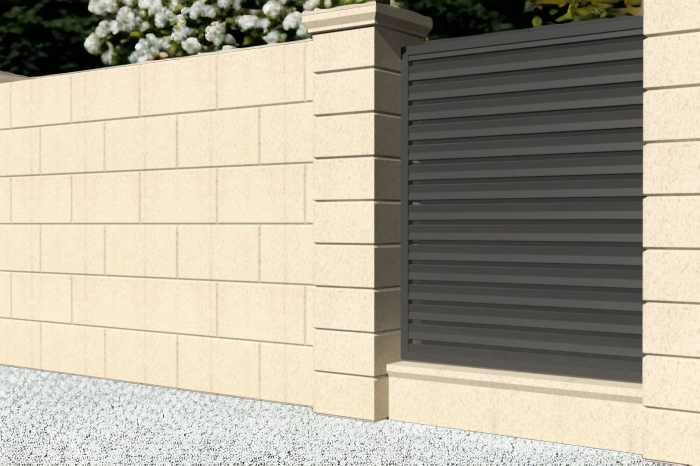 Element stâlp intermediar din piatră naturală pentru gard - Colecția PRIMAVERA [4]