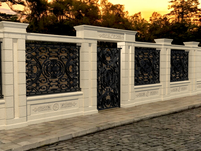 Element stâlp din piatră naturală pentru poartă - Colecția EMPIRE [3]