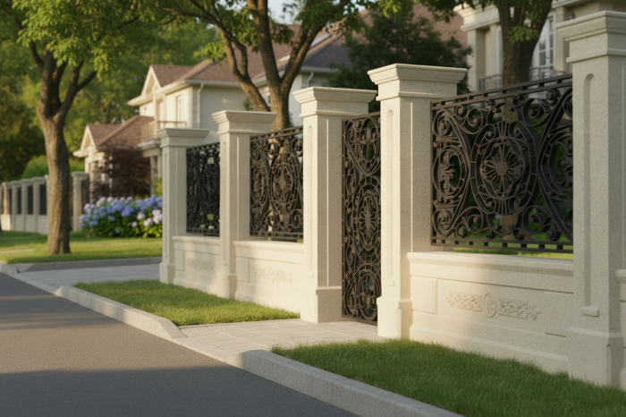 Element stâlp din piatră naturală pentru poartă - Colecția LOUIS [2]