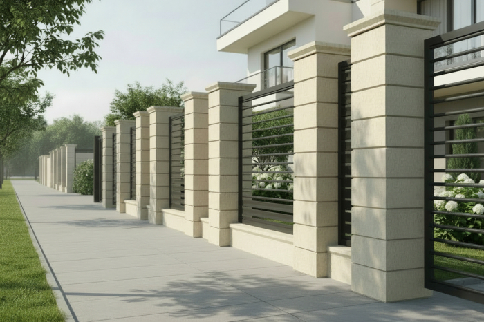 Element stâlp din piatră naturală pentru poartă - Colecția PRIMAVERA [6]