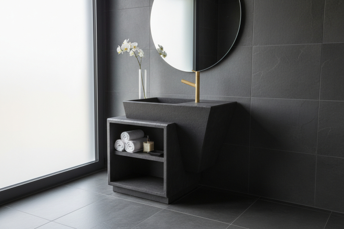 Chiuvetă de baie Black Lava [3]