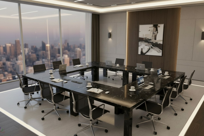 Masă de conferințe din piatră naturală Ellada [6]