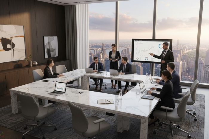 Masă de conferințe din piatră naturală Ellada [7]