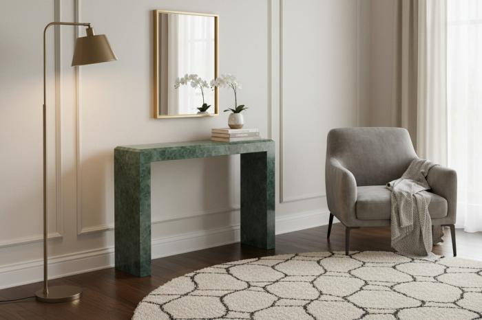 Masă înaltă din marmură Verde India [4]